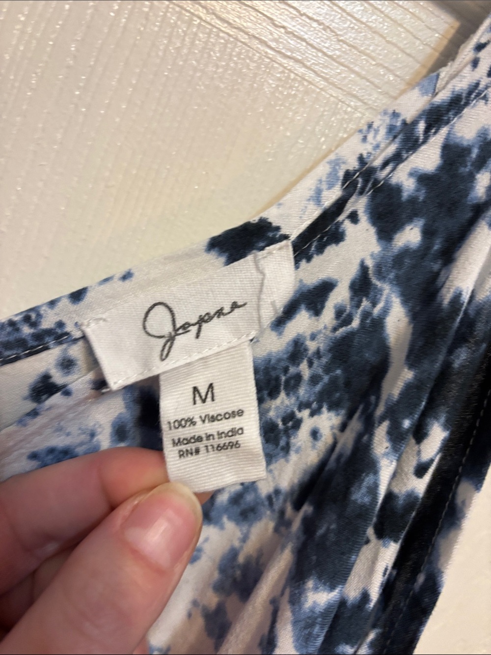 Women’s Japan Blue and White Tie-Dye Jumpsuit Medium - Picture 3 of 4